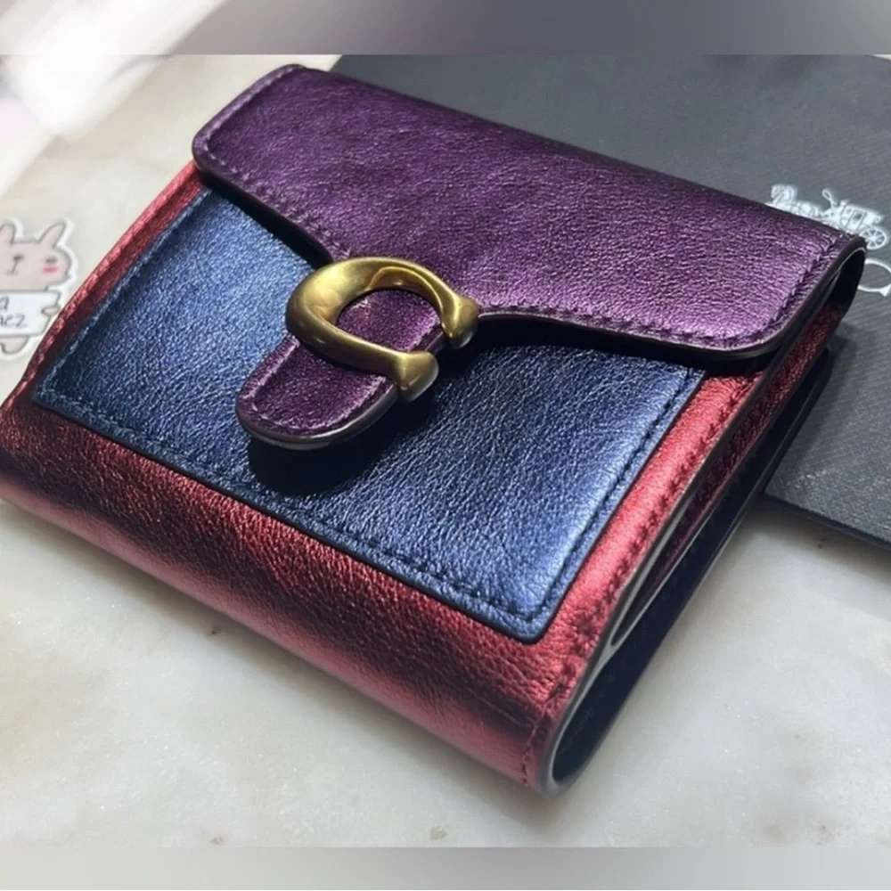 Coach Metallic Purple and Blue Women's Wallet